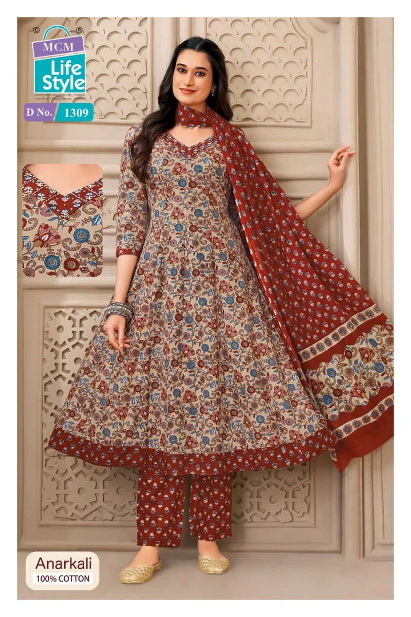 Anarkali Vol 13 By Mcm Cotton Printed Anarkali Kurtis Set